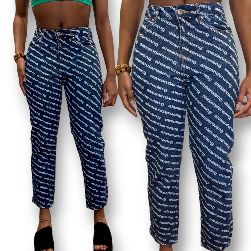 Alexander Wang high rise denim jeans blue